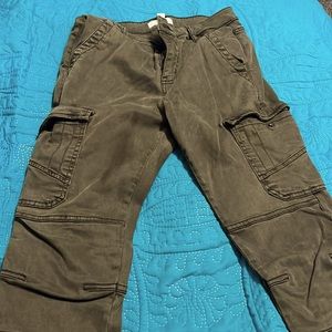 Green cargo joggers